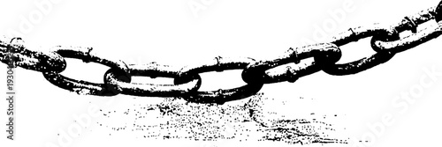 Grunge abstract chain link fence stencil design for industrial decor