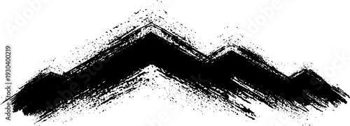 High contrast abstract chevron design stencil style for urban garage ramp aesthetic