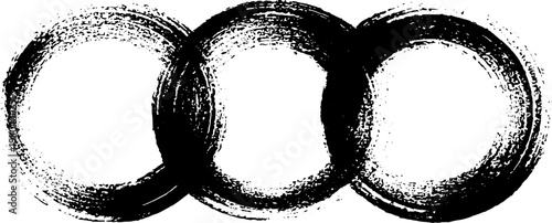 High contrast abstract frost ring design in stencil style