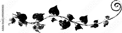 Abstract grape tendril curl stencil design for artistic projects