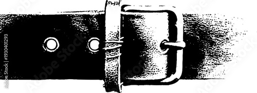 Abstract stencil style leather belt buckle design for fashion accessories