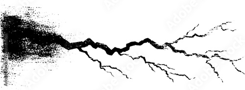 Abstract lightning bolt stencil with high contrast grunge design for unique art projects