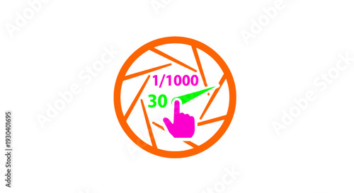 Camera shutter speed indicator dial.