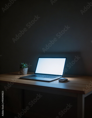 laptop on desk