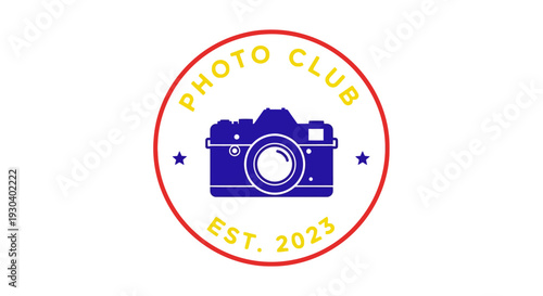 Camera logo with text Photo Club.
