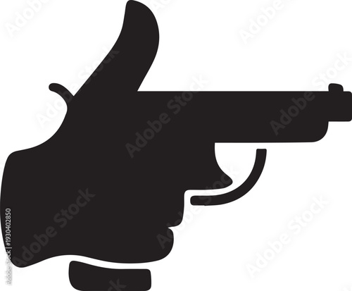 Hand gun gesture vector illustration