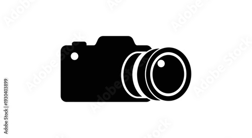 Black and white camera icon.