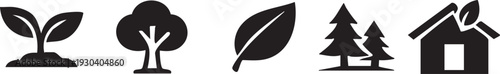 Minimalist Green Ecology Icons – Sprout Forest Home