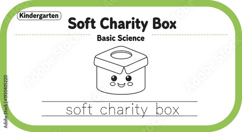Kindergarten Soft Charity Box Basic Science Coloring Page