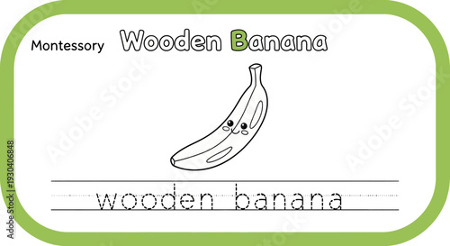 Montessori Wooden Banana Learning Toy for Kids Education and Play