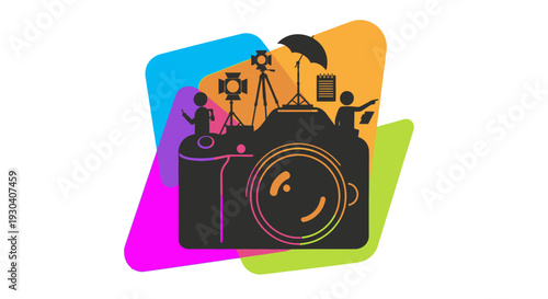 Camera equipment for photography studio.