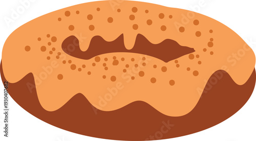 Homemade Cake Dessert Flat Illustration