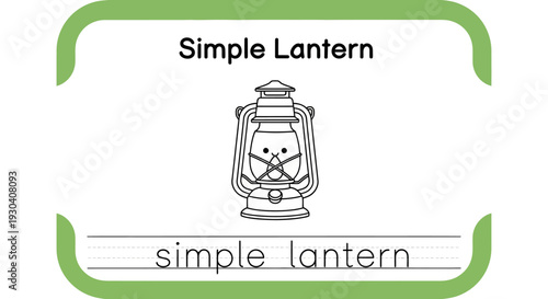 Simple Lantern Illustration for Learning and Education