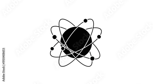 Atom Structure with Electron Orbitals.