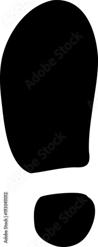 Foot print Human foot mark. Human tracks. 