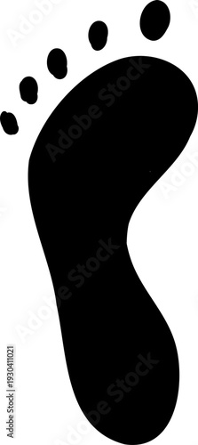 Foot print Human foot mark. Human tracks. 