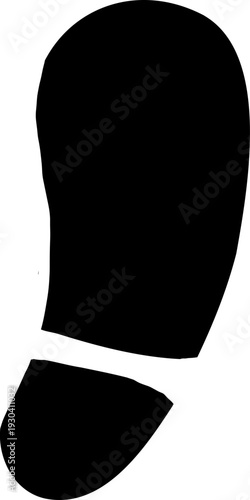 Foot print Human foot mark. Human tracks. 