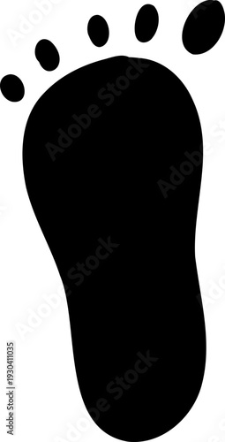 Foot print Human foot mark. Human tracks. 