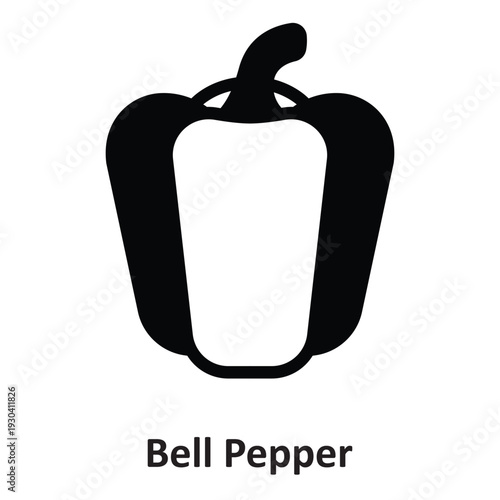 Bell Pepper Vector Icon which can easily modify or edit
