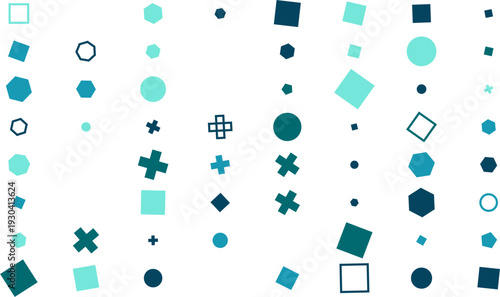 pattern grid horizontal Geometric shapes in blue hues