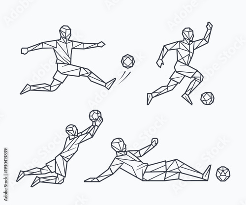 polygonal soccer player