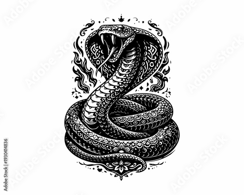 silhouette of a Snake vector illustration isolated on white background