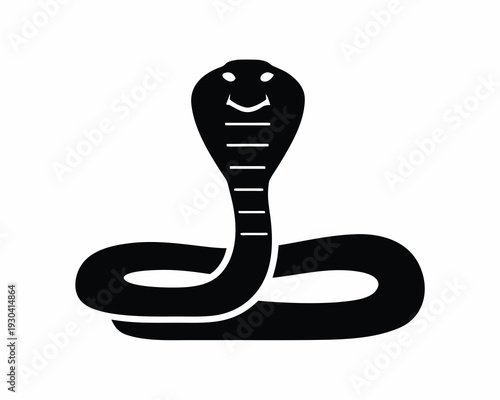 Snake silhouette vector illustration isolated on white background