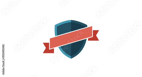 Shield with red banner logo symbol.