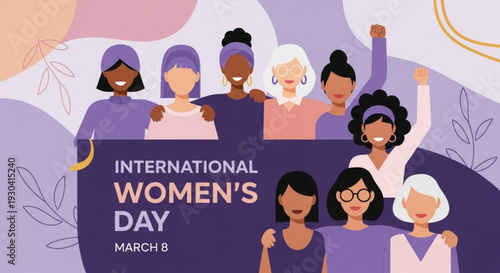 Diverse women celebrating International Women's Day with unity and empowerment