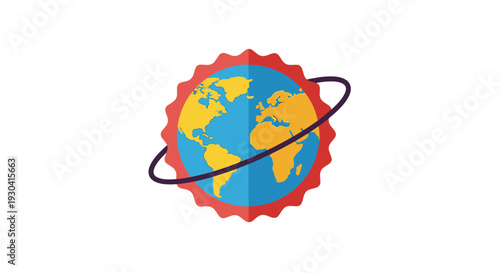 Globe Earth Planet World Map Symbol.