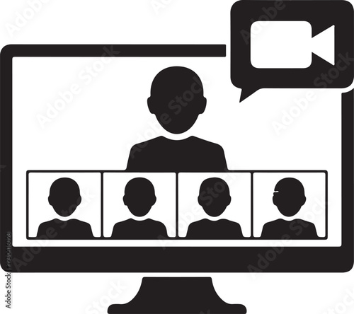 A computer screen displaying a video conference with multiple participants