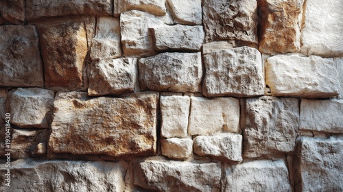 Detailed Stone Wall Texture with Natural Variation and Earthy Tones, Ideal for Backgrounds and Architectural Design Projects