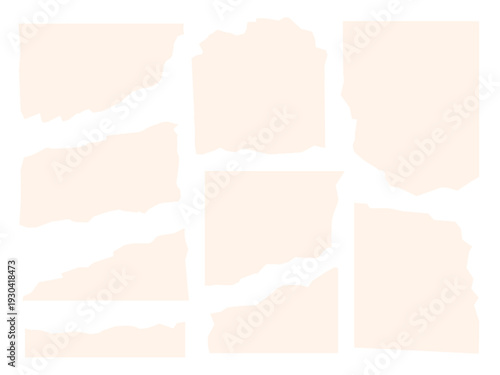 Torn Paper Pieces Peach Background paper scraps abstract
