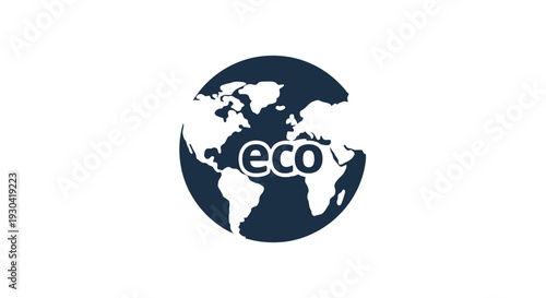 Eco friendly globe earth symbol logo.
