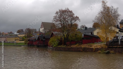 A gloomy October day in the old town of Porvoo. Finland