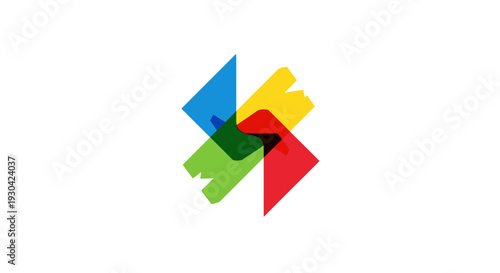 Colorful abstract geometric shapes logo.