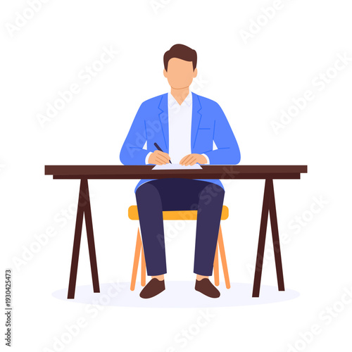 Signing Shipping Contracts, finalizing freight service agreements, Flat vector character illustration