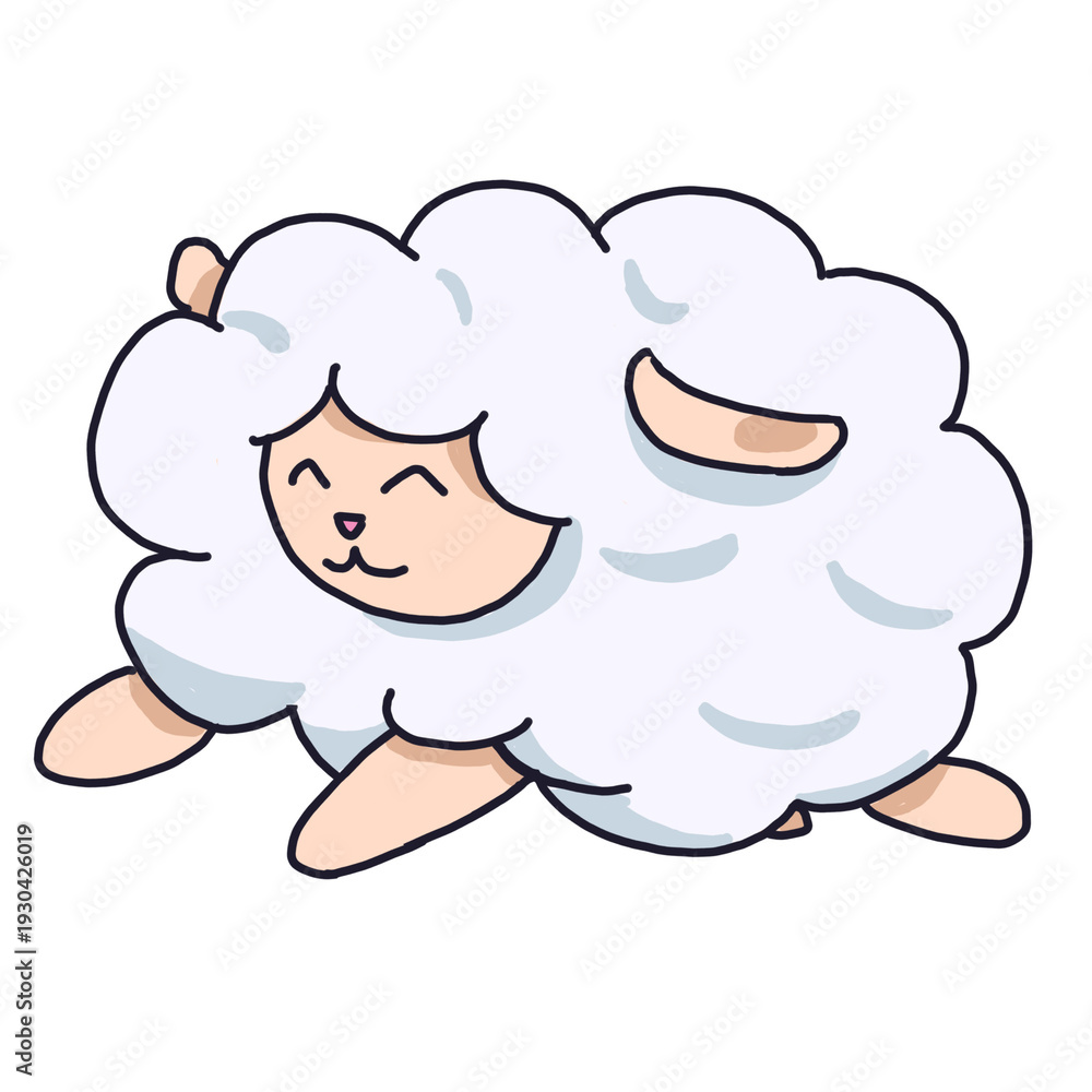 Obraz premium Sheep running