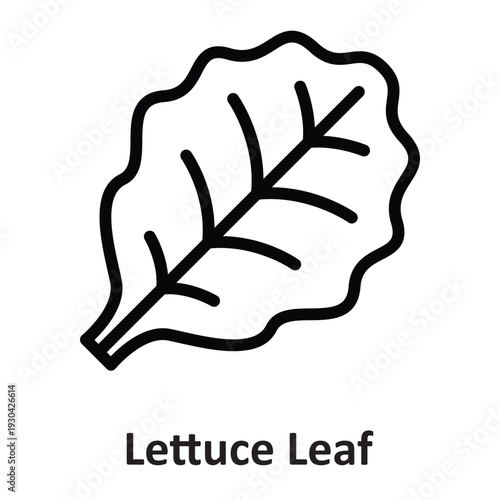 Lettuce Leaf Vector Icon which can easily modify or edit