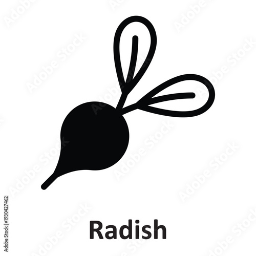 Radish Vector Icon which can easily modify or edit