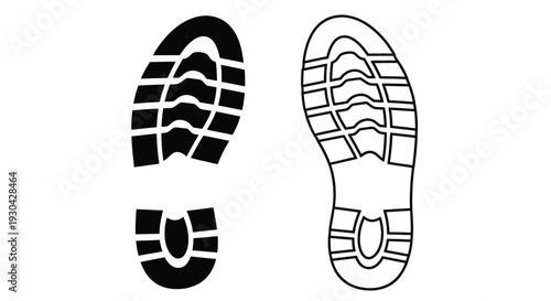 Two shoe soles one black and one white displayed side by side