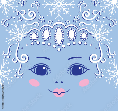 pretty snow queen face