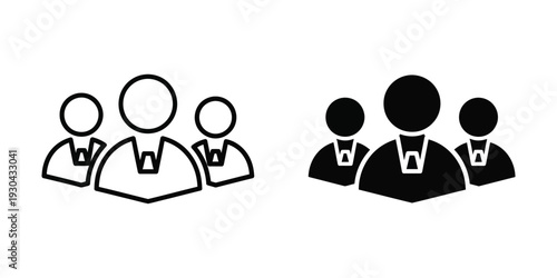 Group Icon Business Team People Collaboration Iconography