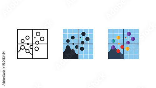 Hand drawn tic tac toe doodles and game icons set on grid paper background for fun and education
