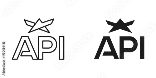 API Logo Design Integration Technology Concept