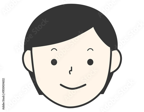 ショートヘアーの可愛い女の子　7:3分け