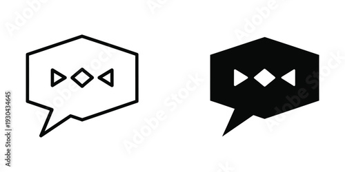 Speech Bubble Ellipsis Communication Icon Vector
