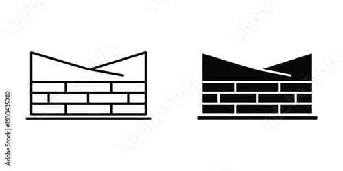 Building Structure Icon Protection Fortress