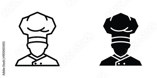 Chef Icon Culinary Professional Symbol Business Vector