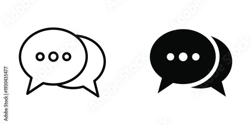 Speech Bubbles Communication Icons Dialogue Vector